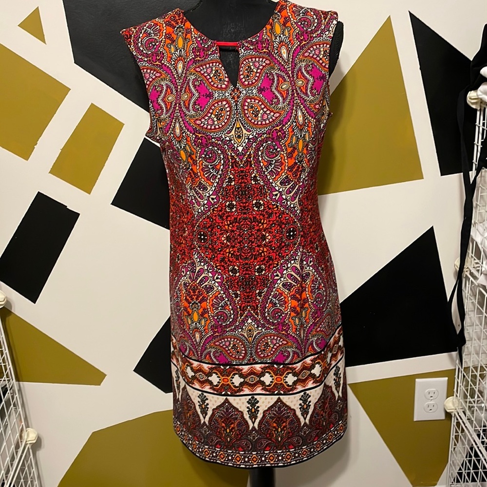 Colorful dress. Perfect for weddings! Only worn once.